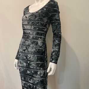 Herve Leger sz M $2900 dark indigo dress
